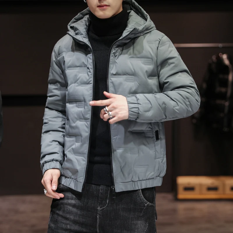 Herren Leichte gesteppte Kapuzenjacke mit Thermoisolierung und elastischem Saum Nord Taschen