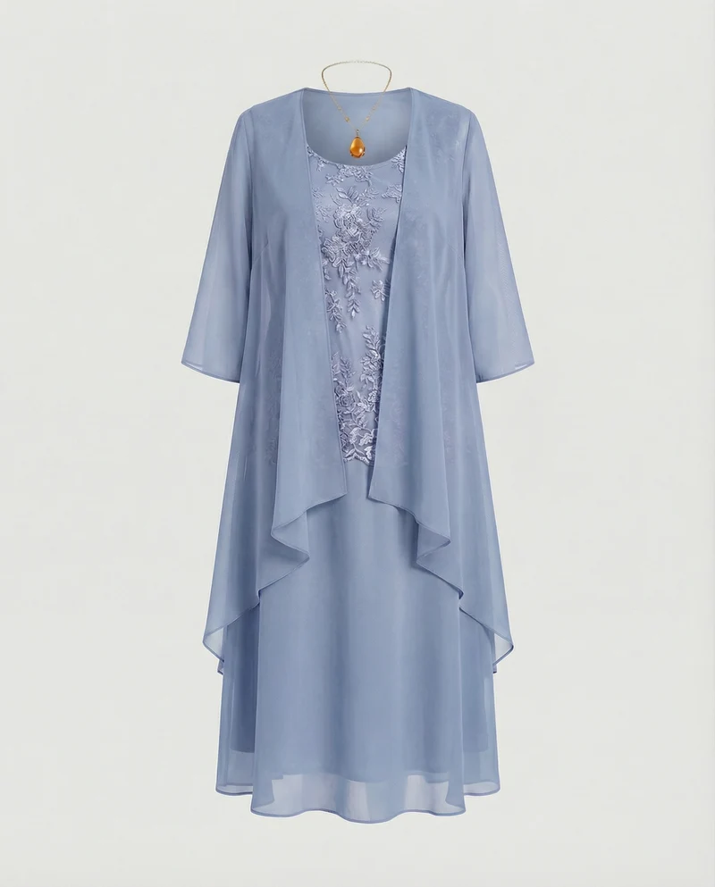Elegantes zweiteiliges Chiffonkleid - Vittorelli