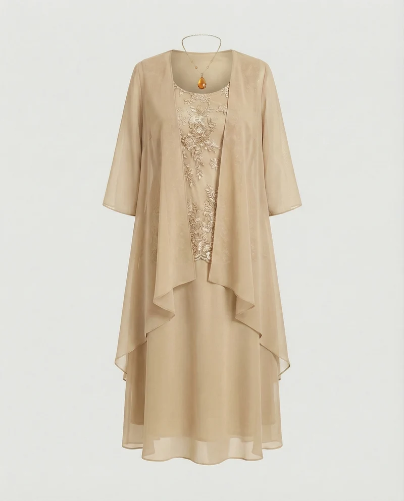 Elegantes zweiteiliges Chiffonkleid - Vittorelli