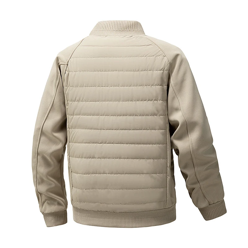 Herren Leichte Hybrid-Bomberjacke mit gesteppter Front Raglanärmeln und Rippbündchen Nord Taschen