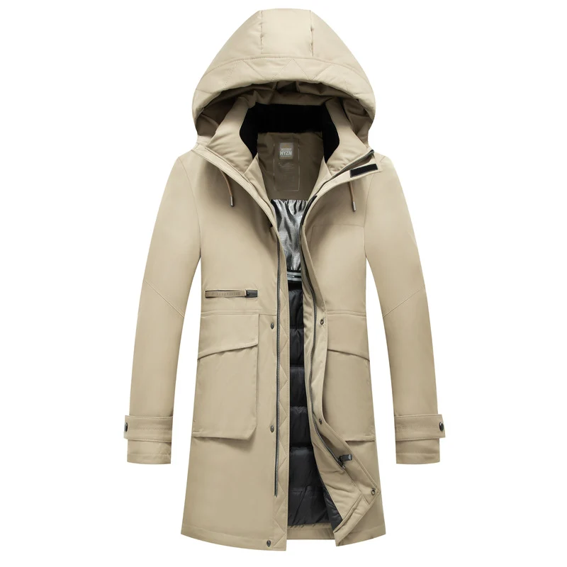 Herren Wasserdichter Steppparka mit Kapuze und Thermofutter Nord Taschen