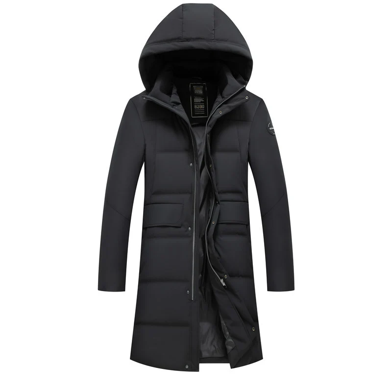 Herren wasserdichte Thermo-Parka mit Kapuze, atmungsaktiver Steppfüllung und verlängertem Schnitt Nord Taschen