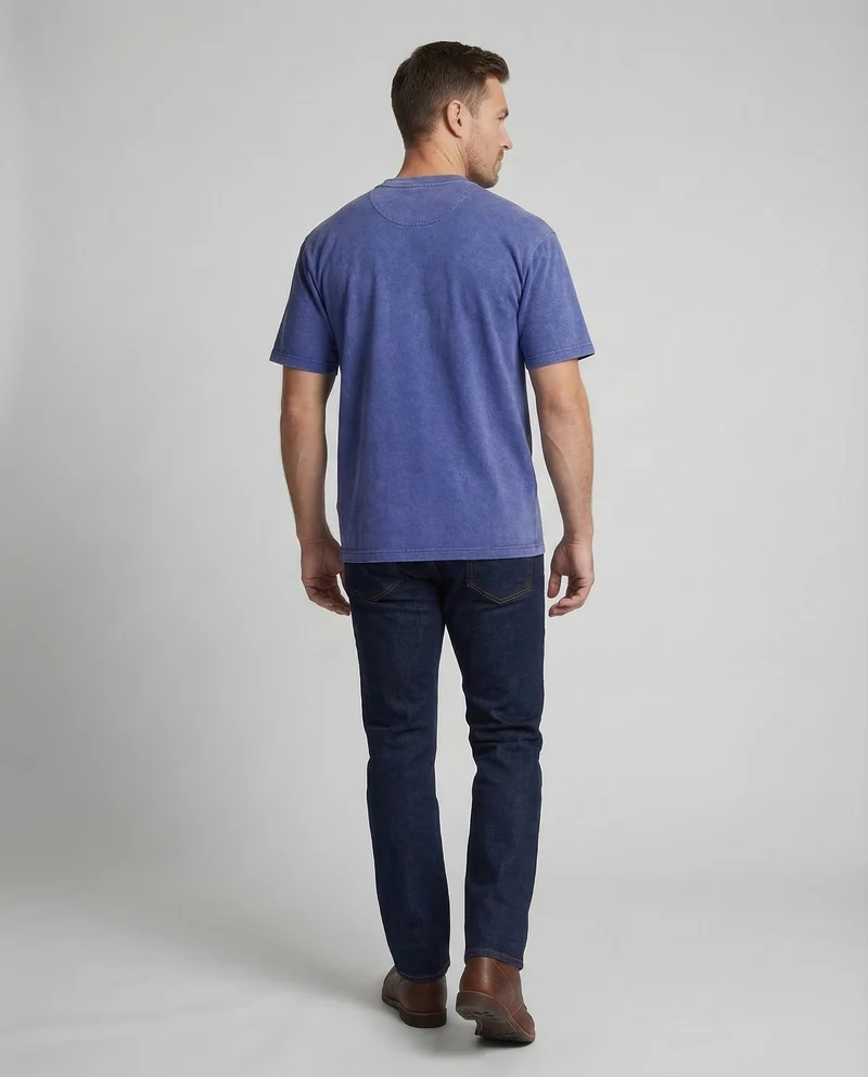 Unisex T-Shirt Used-Waschung Rundhals - Vittorelli