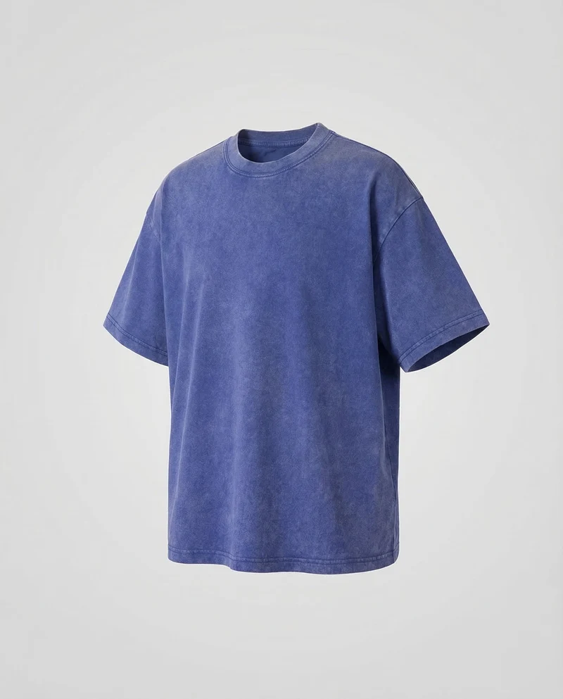 Unisex T-Shirt Used-Waschung Rundhals - Vittorelli