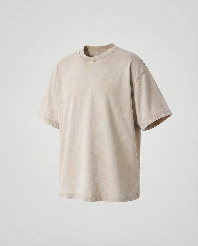 Unisex T-Shirt Used-Waschung Rundhals - Vittorelli