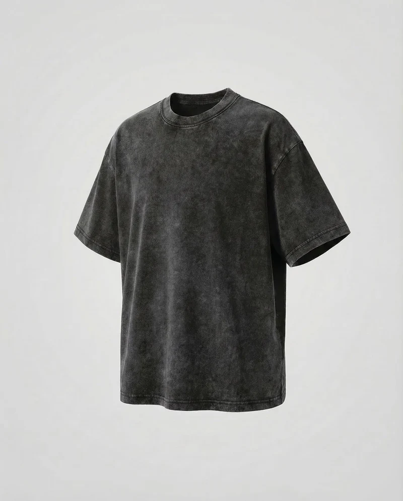 Unisex T-Shirt Used-Waschung Rundhals - Vittorelli