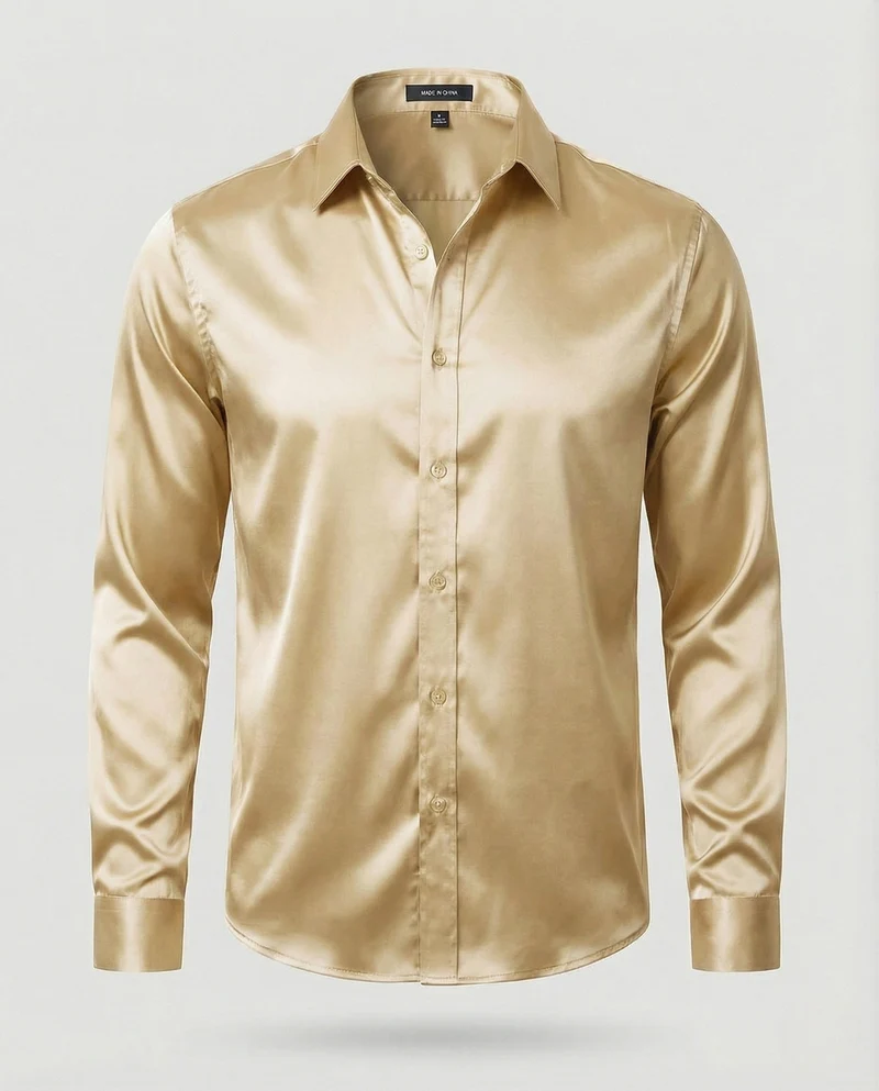Satin Abendhemd Mit Haifischkragen Herren - Vittorelli