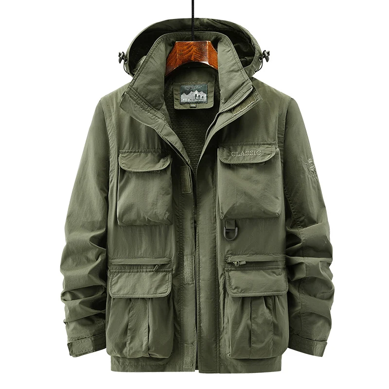 Herren Thermischer Kapuzen-Parka im Utility-Design mit Teddyfutter und Mehrfachtaschen Nord Taschen