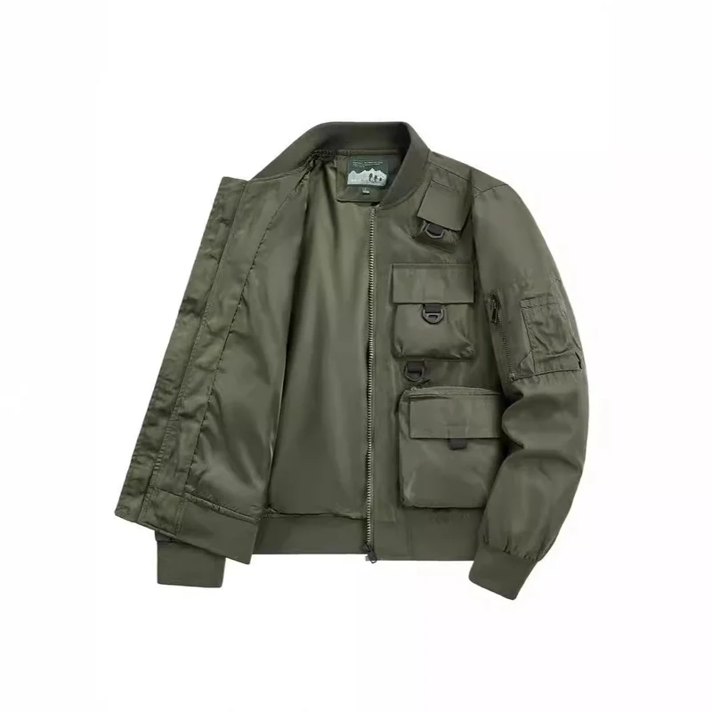 Herren taktische Multi-Pocket Bomberjacke mit Utility-Taschen Nord Taschen