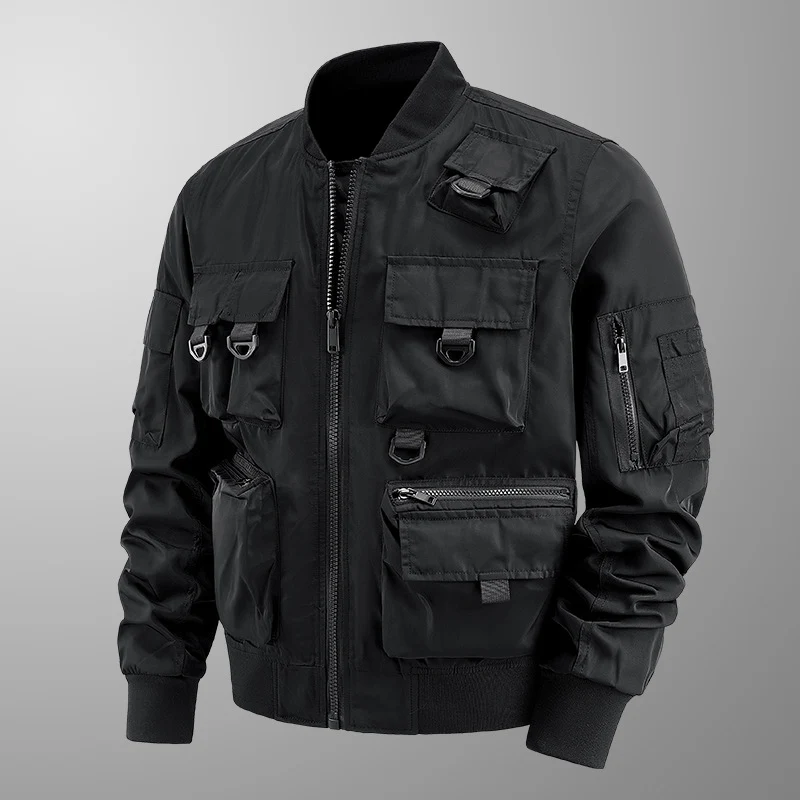 Herren taktische Multi-Pocket Bomberjacke mit Utility-Taschen Nord Taschen