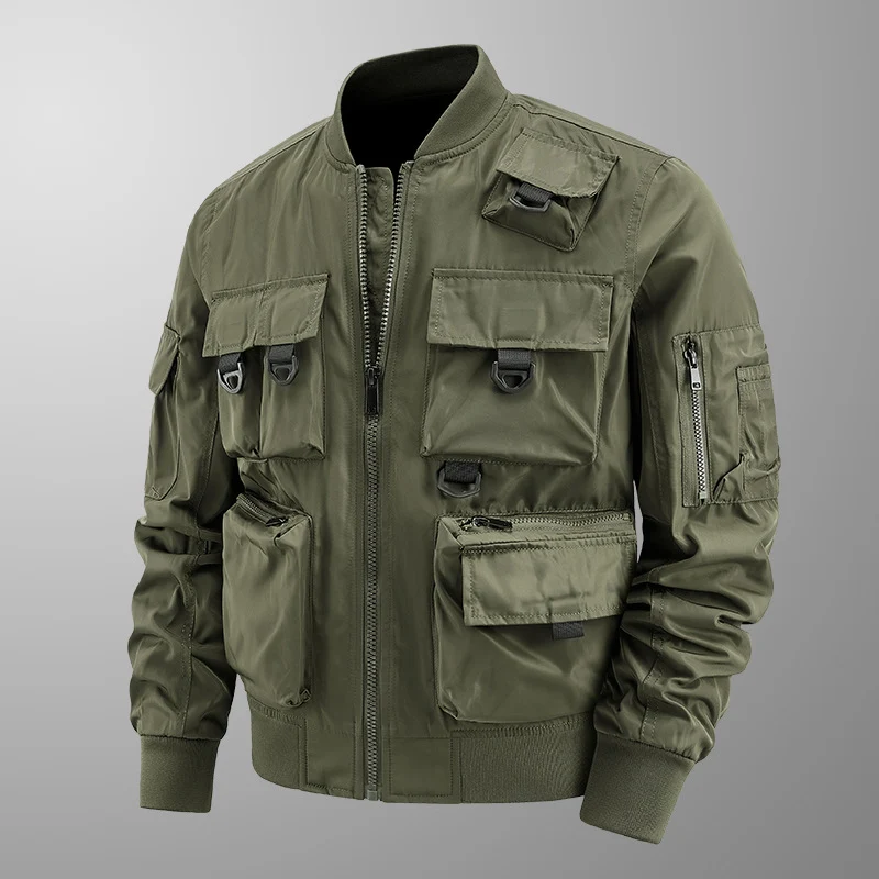 Herren taktische Multi-Pocket Bomberjacke mit Utility-Taschen Nord Taschen