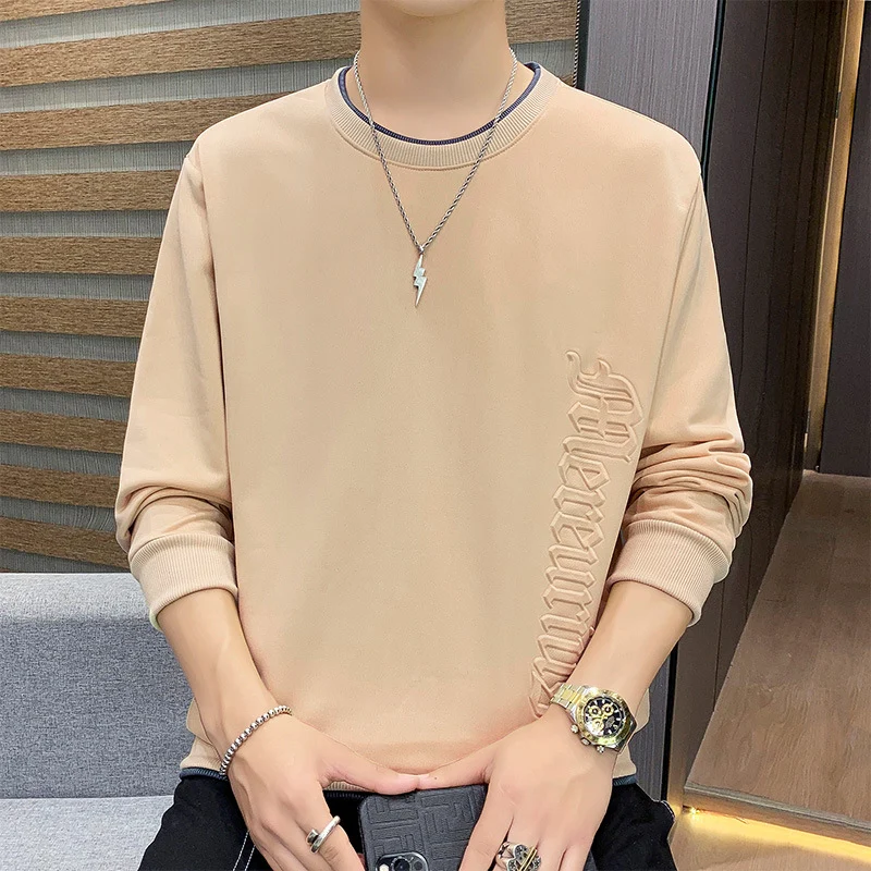Herren Casual‑Sweatshirt mit seitlicher 3D‑Prägung, Rundhalsausschnitt und Rippbündchen Nord Taschen