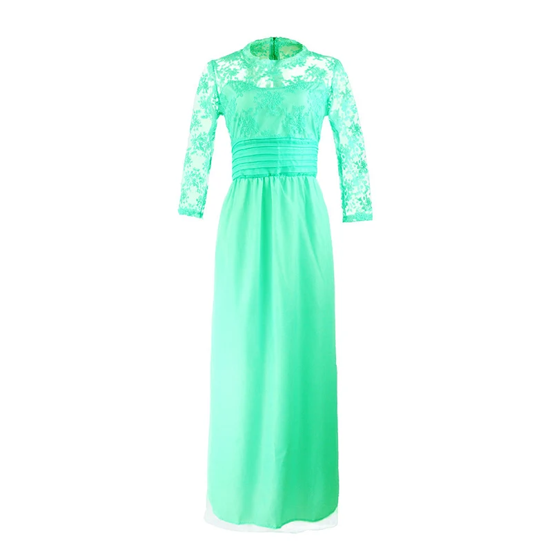 Damen Elegantes Abendkleid mit transparenter Spitze und schickem Rock Nord Taschen