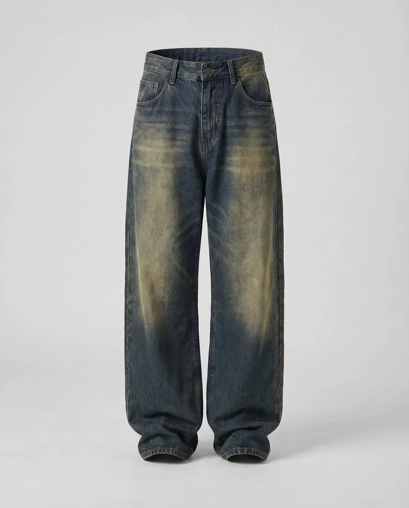 Herren Urbane Extraweites Bein Denim Relax-Jeans - Vittorelli