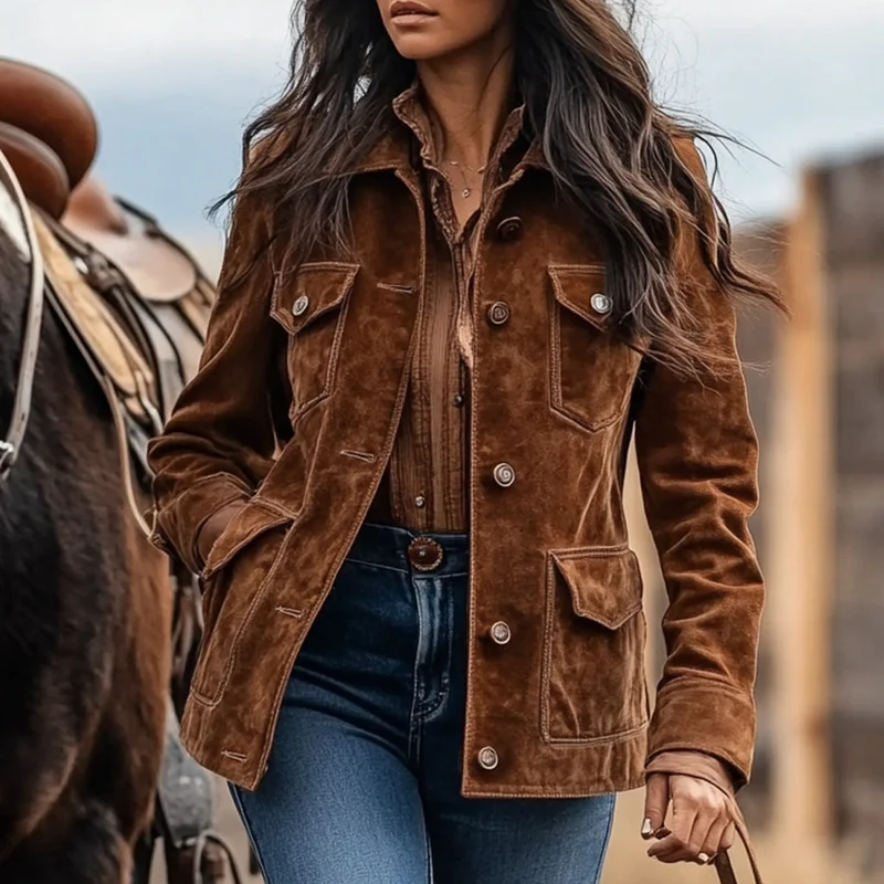 Damen Vegan-lederjacke mit Taschen - Vittorelli