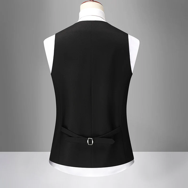 Herren Elegante Slim-Fit Anzugweste mit V-Ausschnitt und Pattentaschen Nord Taschen