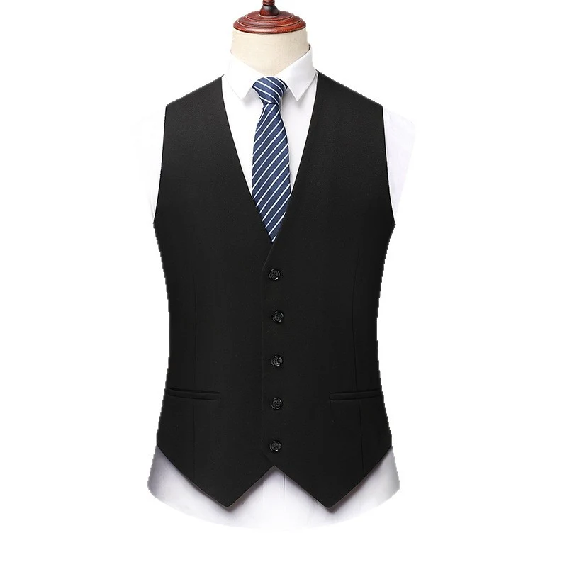 Herren Elegante Slim-Fit Anzugweste mit V-Ausschnitt und Pattentaschen Nord Taschen