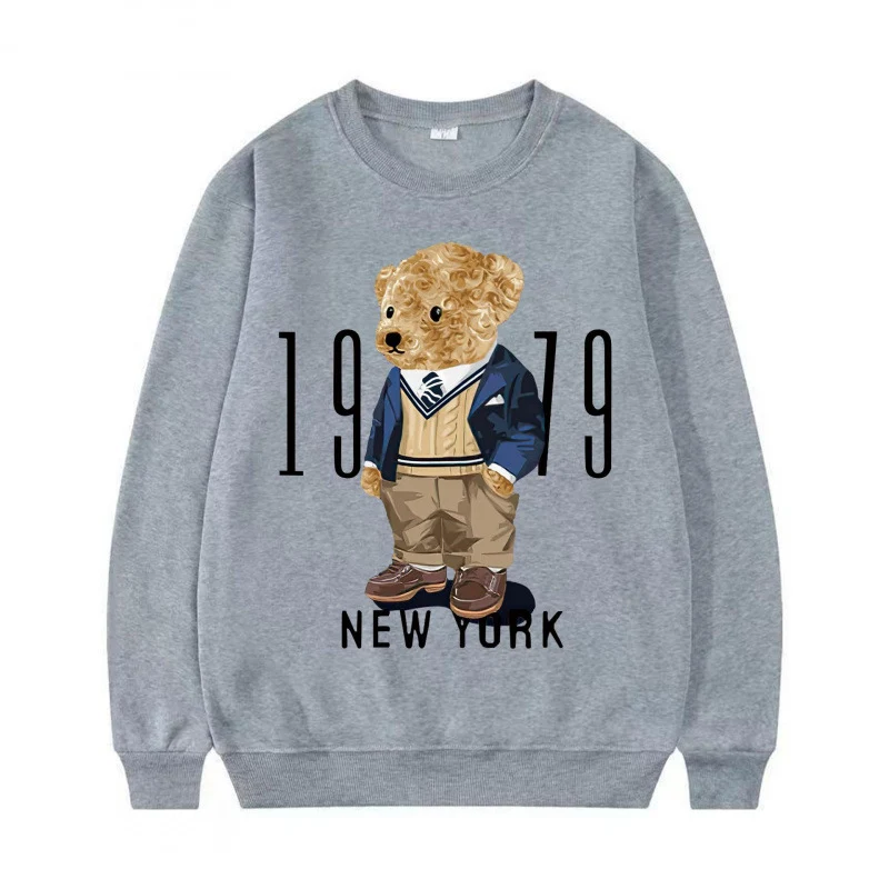 Damen Gemütlicher Sweatshirt mit Bärenmotiv Nord Taschen