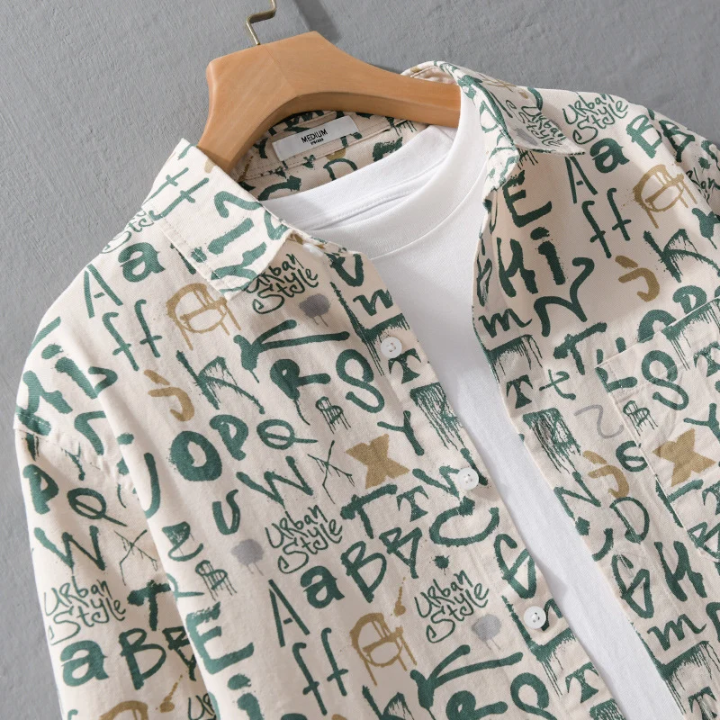 Herren Overshirt im urbanen Graffiti-Letterprint aus Baumwollmix Nord Taschen