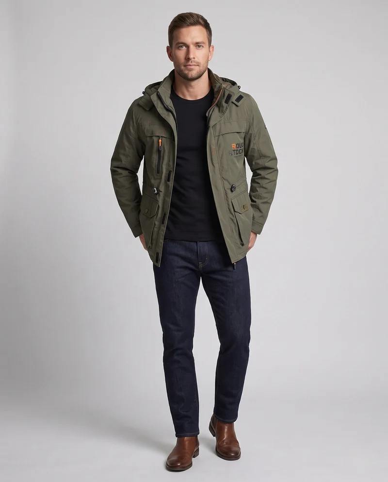 Herren Arctic-Comfort Parka mit voll gefüttertem Kunstfell und multifunktionalen Taschen Nord Taschen
