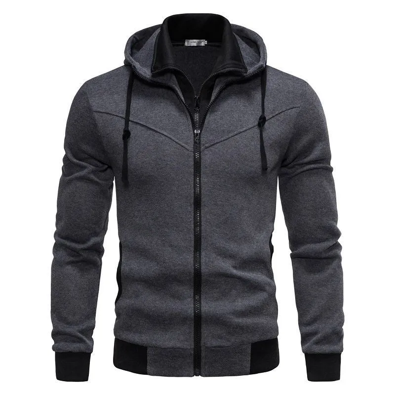 Herren sportliche Kapuzenjacke mit modernem Schnitt und praktischen Reißverschlusstaschen