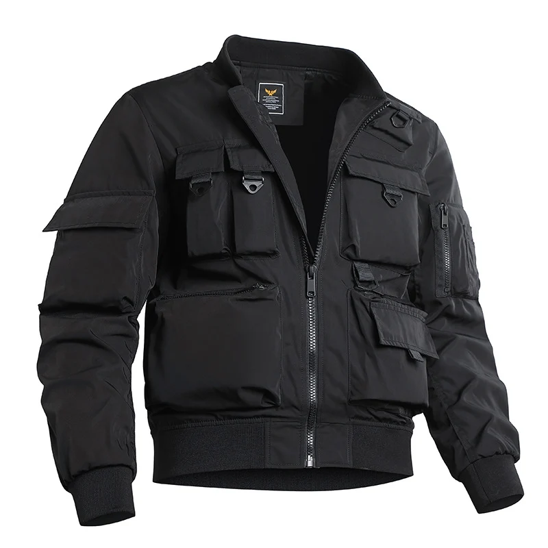 Herren taktische Bomberjacke mit multifunktionalen Utility-Taschen Nord Taschen