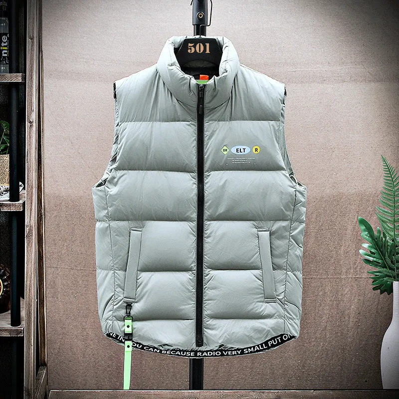 Herren Steppweste mit Thermoisolierung, Stehkragen und Utility‑Taschen Nord Taschen