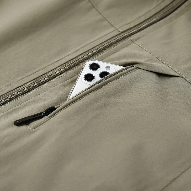 Herren Atmungsaktive Softshell-Utilityweste mit hohem Stehkragen, wasserabweisender Außenlage und mehrfachen Reißverschlusstaschen Nord Taschen