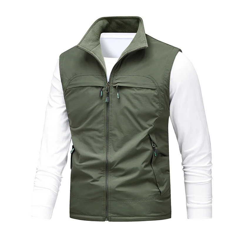 Herren Atmungsaktive Photografen-Utility‑Weste mit Mesh‑Innenfutter und Mehrfach‑Taschen Nord Taschen