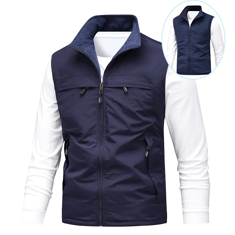 Herren Atmungsaktive Photografen-Utility‑Weste mit Mesh‑Innenfutter und Mehrfach‑Taschen Nord Taschen