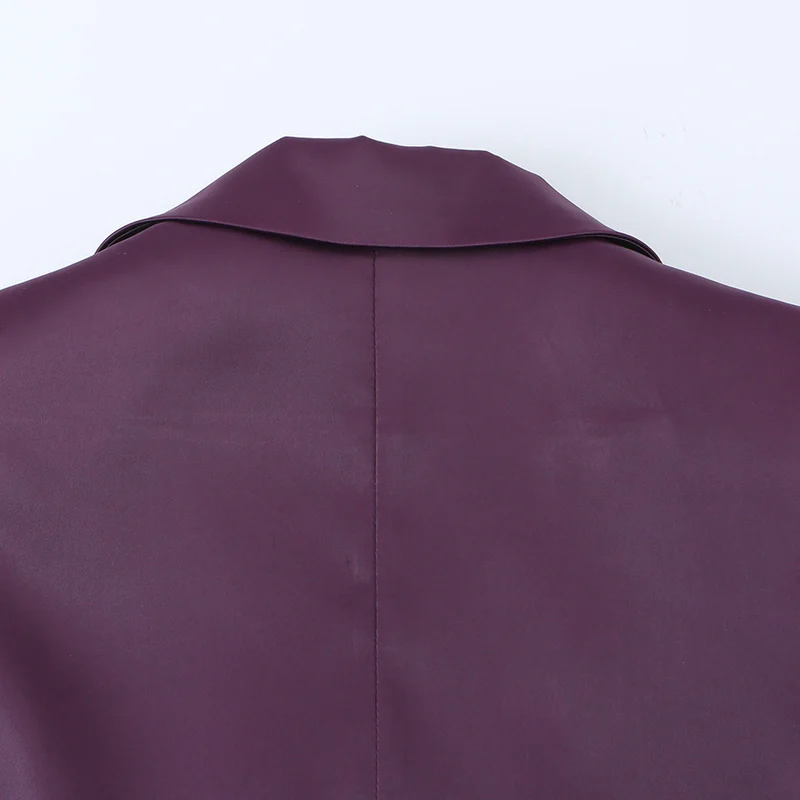 Damen Eleganter Satin-Blazer im Oversized-Look mit Schalkragen und Pattentaschen Nord Taschen