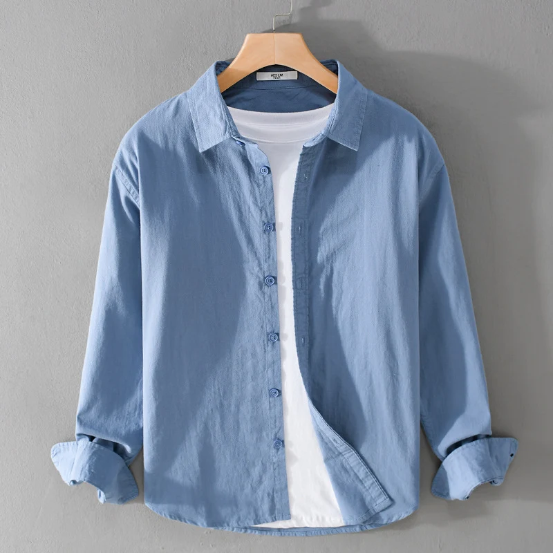 Herren Leichtes Layering-Hemd mit innenliegendem Jersey-Einsatz und entspanntem Schnitt Nord Taschen