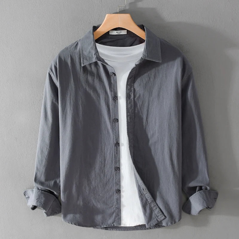 Herren Leichtes Layering-Hemd mit innenliegendem Jersey-Einsatz und entspanntem Schnitt Nord Taschen