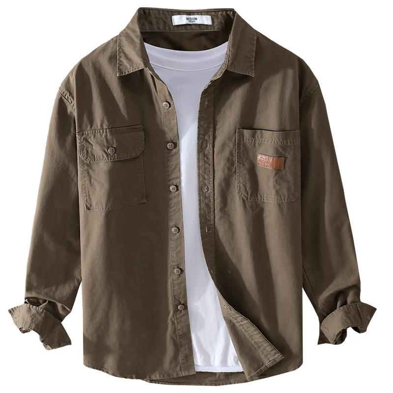 Herren Overshirt-Hemdjacke im Utility-Stil mit Brusttaschen Nord Taschen