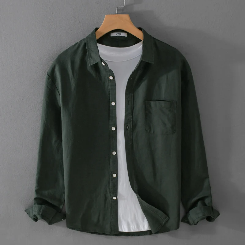 Herren Overshirt aus Baumwollmix mit Brusttasche und lockerem Schnitt Nord Taschen