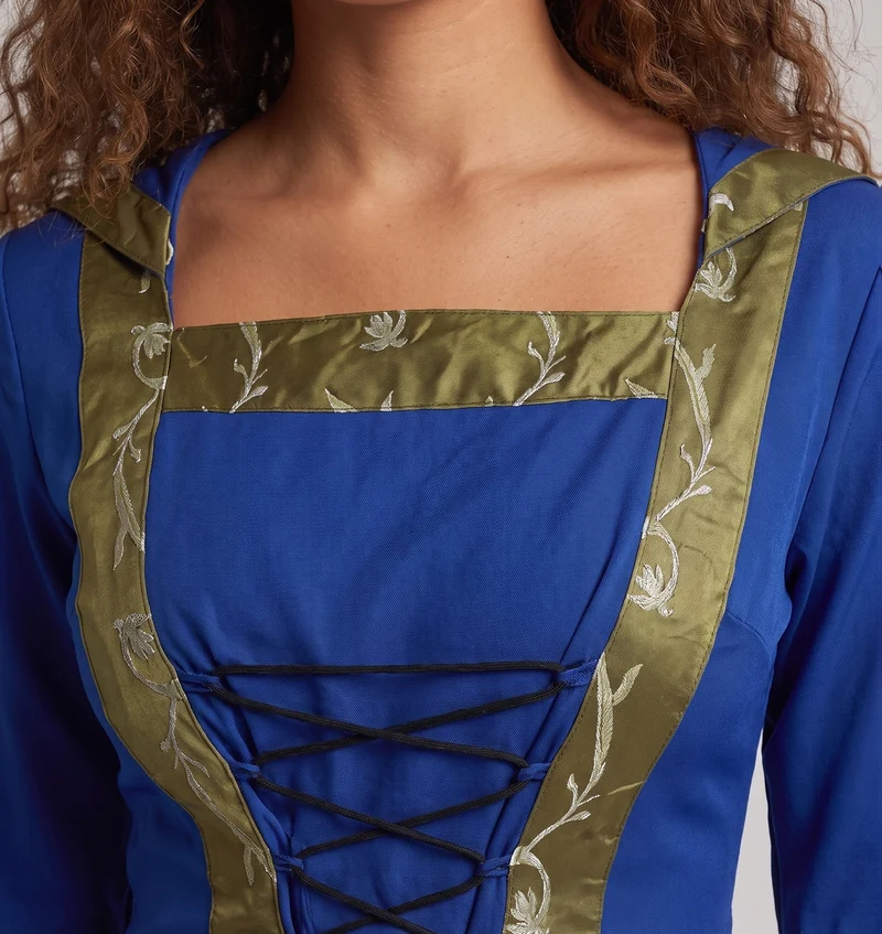Damen Mittelalterliches Kostüm mit eleganten Ärmeln Nord Taschen