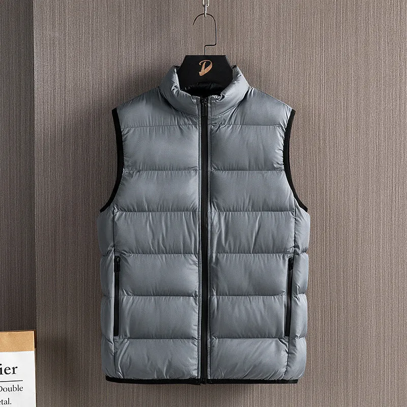 Herren Slim-Fit ultraleichte Stepp-Thermoweste mit hochschließendem Kragen und wasserabweisenden Reißverschlüssen Nord Taschen