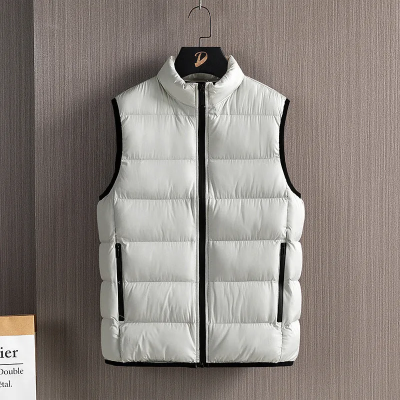 Herren Slim-Fit ultraleichte Stepp-Thermoweste mit hochschließendem Kragen und wasserabweisenden Reißverschlüssen Nord Taschen