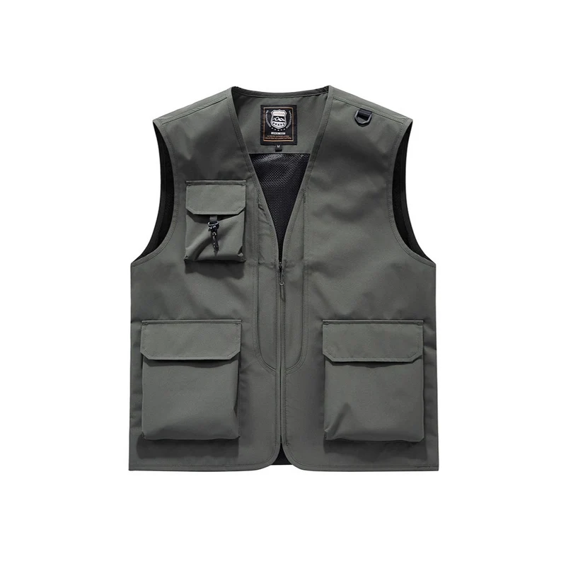 Herren Sichtbare Multifunktionale Utility-Weste mit Mesh‑Futter, Mehrfachtaschen und D‑Ring Nord Taschen