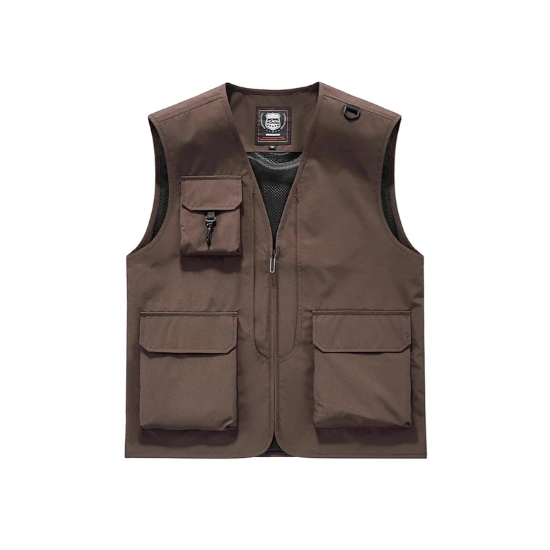 Herren Sichtbare Multifunktionale Utility-Weste mit Mesh‑Futter, Mehrfachtaschen und D‑Ring Nord Taschen