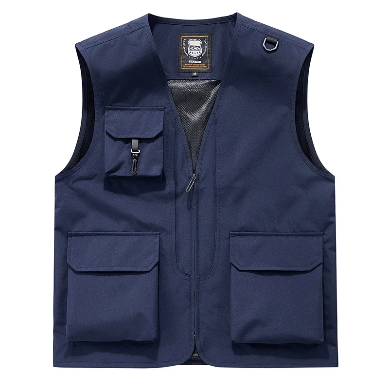Herren Sichtbare Multifunktionale Utility-Weste mit Mesh‑Futter, Mehrfachtaschen und D‑Ring Nord Taschen