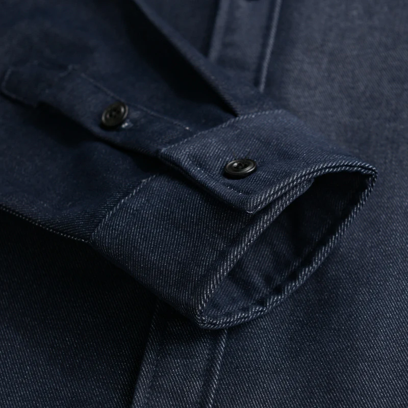 Herren Baumwoll-Denim-Überhemd mit Pattentasche und entspanntem Schnitt Nord Taschen
