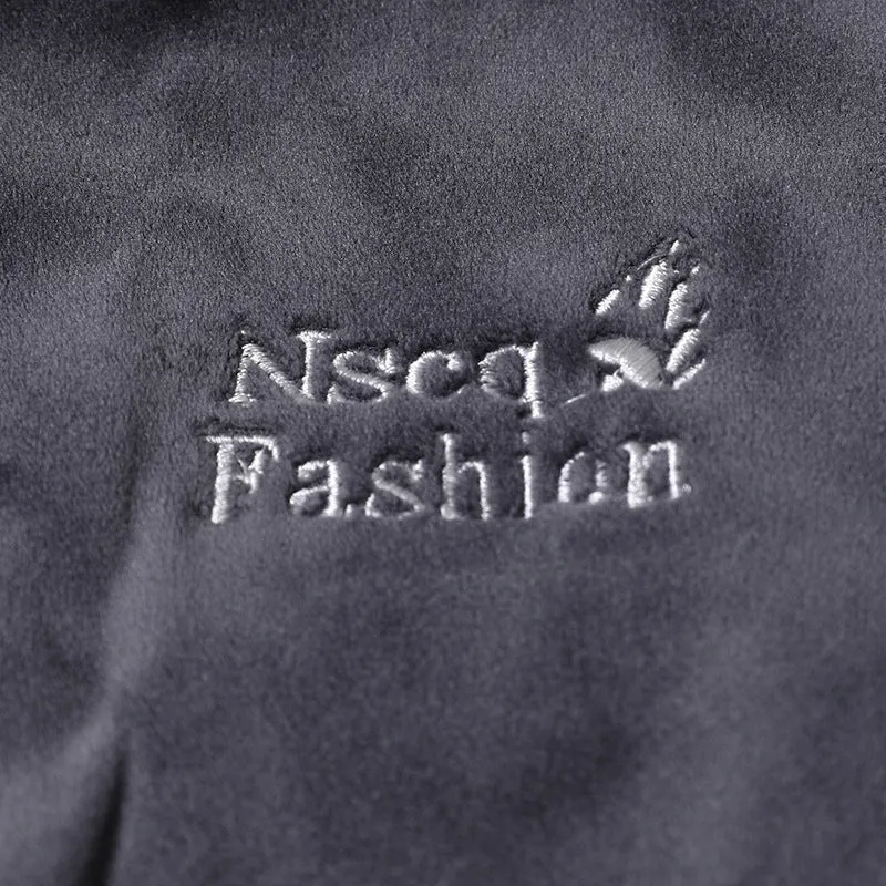 Herren Ärmellose Thermo-Fleeceweste mit Sherpa-Innenfutter und Stehkragen Nord Taschen