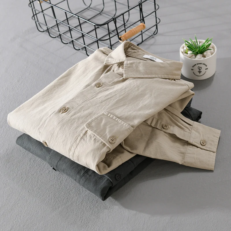 Herren Vielseitiges Baumwoll-Overshirt mit aufgesetzter Klappentasche und entspanntem Schnitt Nord Taschen