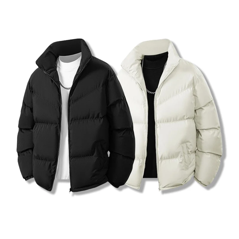 Herren Kurz gesteppte Thermo-Winterjacke mit hohem Stehkragen und winddichter Füllung Nord Taschen