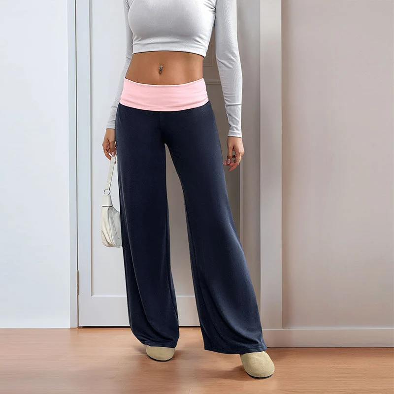 Damen Sportliche Freizeithose mit weitem Bein