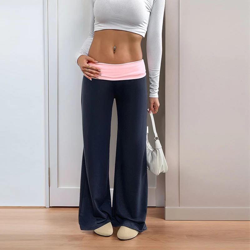 Damen Sportliche Freizeithose mit weitem Bein