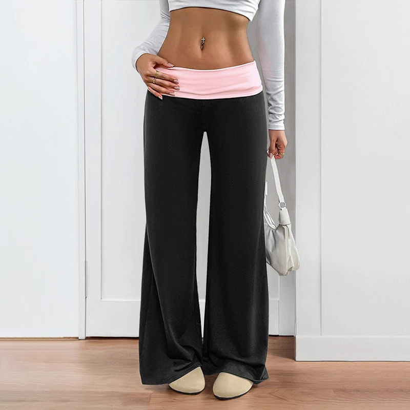 Damen Sportliche Freizeithose mit weitem Bein