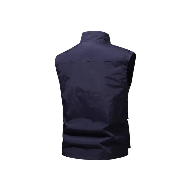 Herren Reise-Performance-Weste mit hohem Kragen, wasserabweisender Microfaser und Mehrfachtaschen Nord Taschen