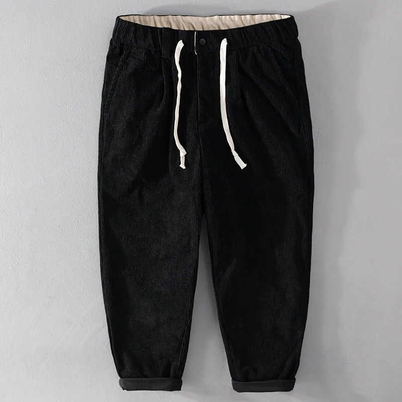 Herren Kordhose im Relaxed‑Tapered mit Kordelzugbund und Umschlag Nord Taschen